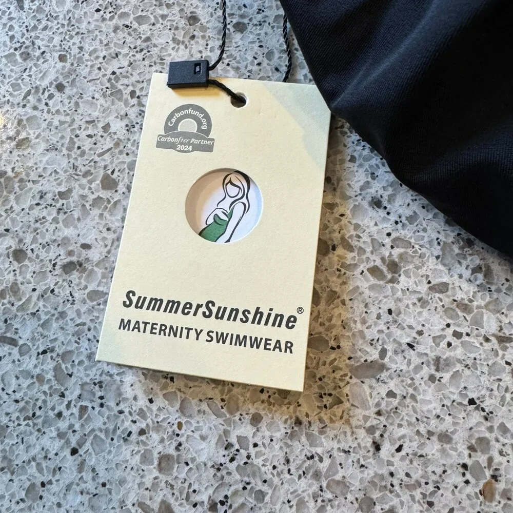 SUMMERSUNSHINE Maternity One Piece Swimwear Front Cross Pregnancy Swimsuit Bathi - Picture 2 of 3